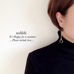 back design▷ W ring アメリカンピアス/ノンホールイヤリング  ＊受注製作＊B7