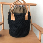麻ひもバケットバッグ