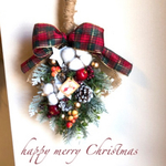 Xmas◇クリスマススワッグ◇タータンチェック