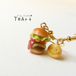 ハンバーガーと選べるポテトのピアス