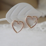 K10YG　オープンハートピアス