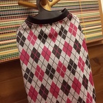 ~犬服 わんこ服 中型犬 ジャガード ラグランT   アーガイル 7号 