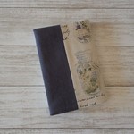 ブックカバー★文庫・新書サイズ対応可★ハーバリウム★チャコールグレー