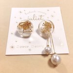 アシンメトリー ゴールドピアス