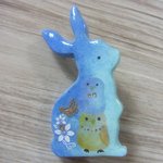 ◇78　🐇うさぎと小鳥達のブローチ