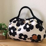 ミニグラニー＊北欧調大花フラワー♡ブラック