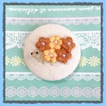 モリーフラワー ＊ブローチ・花ネズミちゃん(yellow)