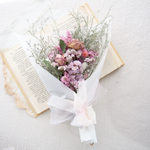 ふんわり飾り付き＊紫薔薇のブーケスワッグ