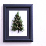 再入荷〖 ボタニカルフレーム・クリスマス / クリスマスツリー 〗プリザーブドフラワーのフレームアレンジメント、クリスマスのプチギフト