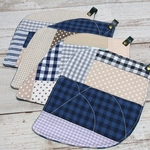 【sale】ナチュラルパッチ＊リーフ型＊カフェオレマット＊４枚セット