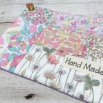 【sale】リバティパッチ＊カフェオレマット＊ピンク