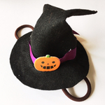 🎃ハロウィン帽子紫リボン