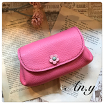 【Y様オーダー品】レザーアコーディオン型お財布＊コーラルPink
