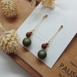 秋色ゆれるパールのピアス&イヤリング