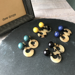 ✳︎可愛い♡レトロカラーカボションのべっ甲ピアス✳︎