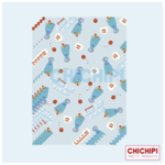 BERRY BLUE FUNDAY WRAPPING  PAPER
