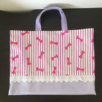 再販♪ラベンダー❤️&リボン レッスンバック 