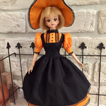 ハロウィン 仮装ドレスセット かぼちゃ色