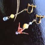 折り鶴と金平糖のアシンメトリーイヤリング/ピアス