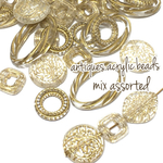  【24g保証】antiques acrylic beads mix assorted