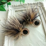 sale☆マラボーファー キャッチ ネイビー×ベージュ