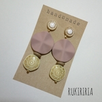 RUKIRIRIA #157 大ぶりピアス アンティークピアス  イヤリング 