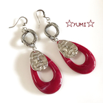 赤ドロップ×シルバーピアス