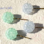 紫陽花*ゼリーのヘアピン*和菓子*スイーツ*初夏*和風