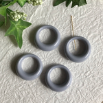 ドイツヴィンテージ アクリルフープパーツ グレー 4個セット