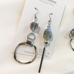 シルバーアシンメトリーピアス