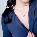 Swarovski Crystal Metalic Cup Motif Chrome Necklace