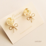 ドライフラワー×リボンピアス/イヤリング