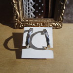 silver カット　フープ　イヤリング