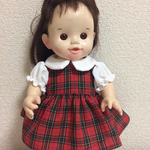 受注販売赤チェックワンピース