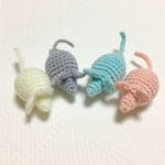 猫のおもちゃ  ＊パステルねず公 -  ミニサイズG＊　４個セット 