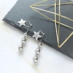 *2495*スター×シルバービーズイヤリング