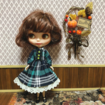 ブライス　リカちゃん  プーリップ  ワンピース   チェック
