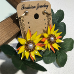 ハンドメイド ピアス☆イヤリング   ひまわり