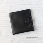 【mir＊様オーダー品】携帯用ボックスティッシュケースＡ＊シンプルな黒
