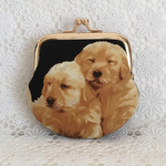 USA犬柄（C）がま口コインケース