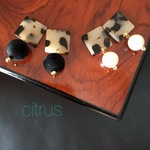 ふんわりレオパ柄♡petit animal ピアス/イヤリング