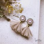 【再再販】ビーズ刺繍×ボリュームタッセルのピアス/イヤリング