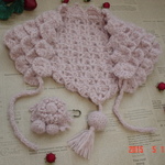 ☆彡アルパカ混のCrocodile Crochet編みのCowl Neck Warmer 