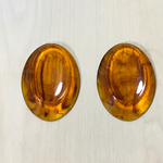 VINTAGE OVAL TORTOISE DESIGN CABOCHONS