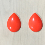 VINTAGE ORANGE DROP CABOCHONS