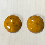 VINTAGE MUSTARD GRANITE ROUND CABOCHONS
