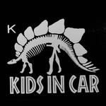 ステッカー KIDS IN  CAR 恐竜 K 