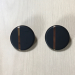 ANTIQUE MATTE BLACK GOLD ROUND DESIGN BUTTON