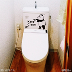 パンダ好き必見❤︎トイレのkeep cleanステッカーシール