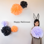 ペーパーポンポンセット Happy Halloween ハッピーハロウィン フラワーポンポン フラワーボール